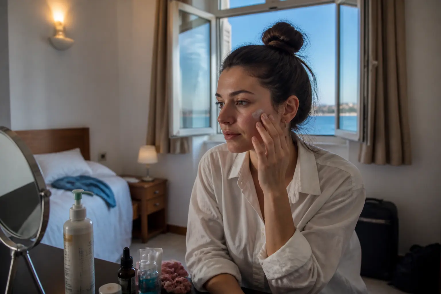 Supporting editorial photograph about simple beauty routine in Malta