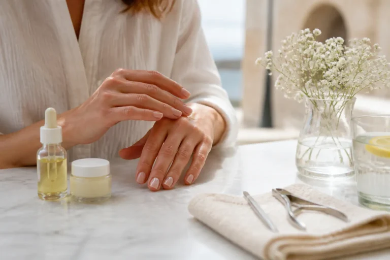 Editorial cover photograph about nail health basics