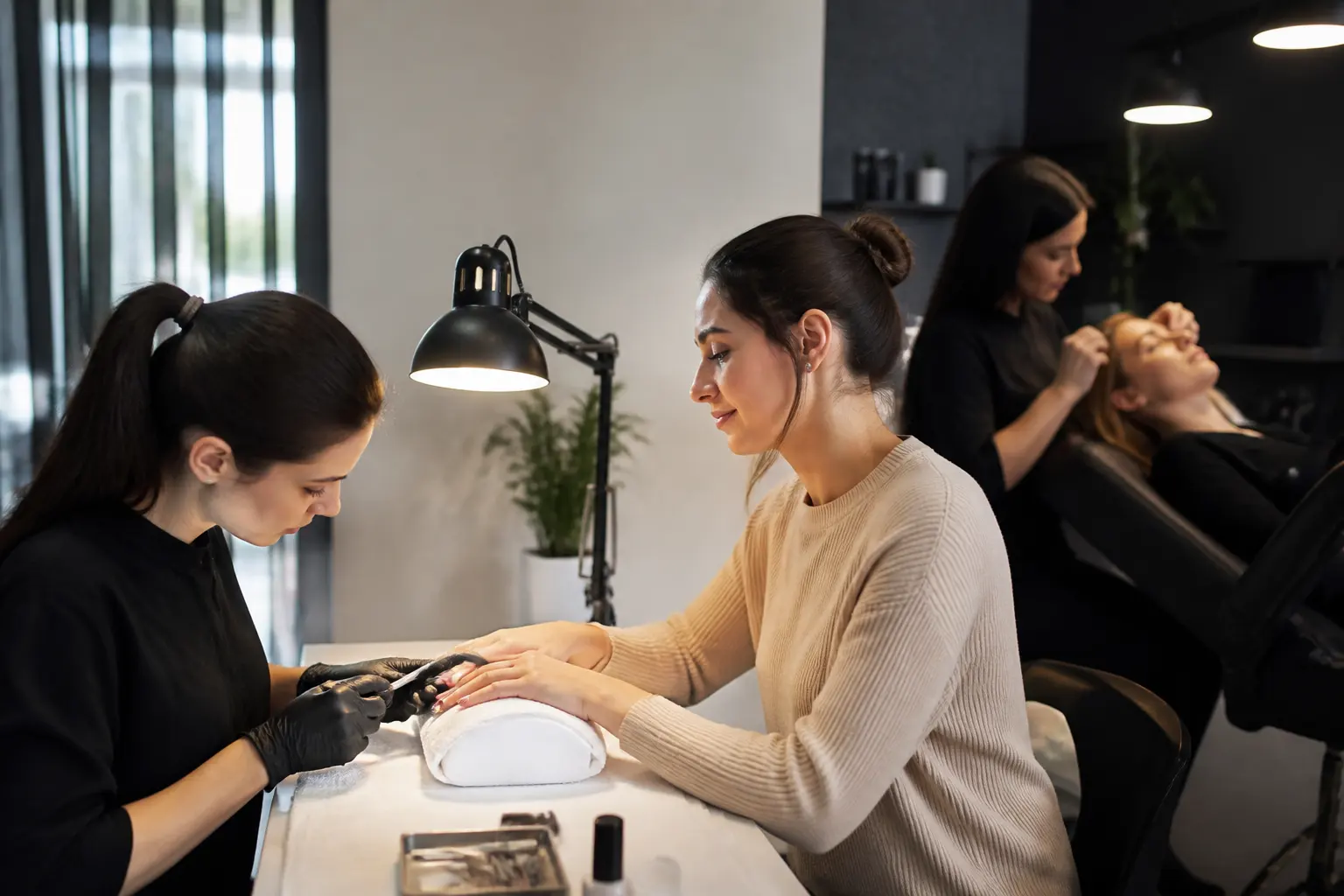 Editorial cover photograph about nails and brows appointment in Sliema