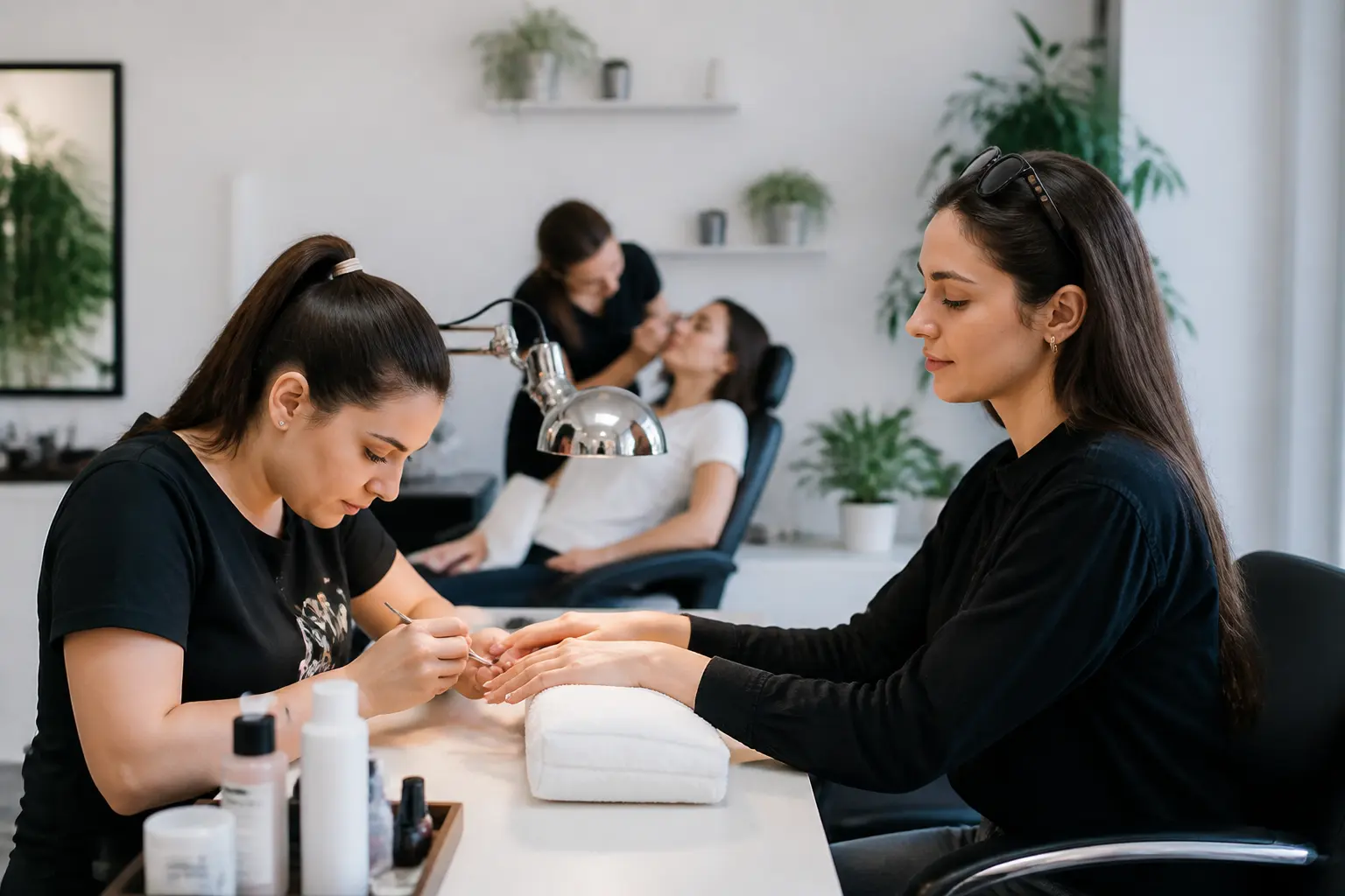 Supporting editorial photograph about nails and brows appointment in Sliema