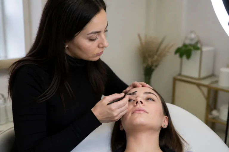 Editorial cover photograph about natural eyebrow hair direction