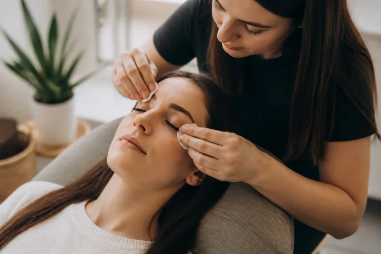 Editorial cover photograph about natural lash recovery after extensions