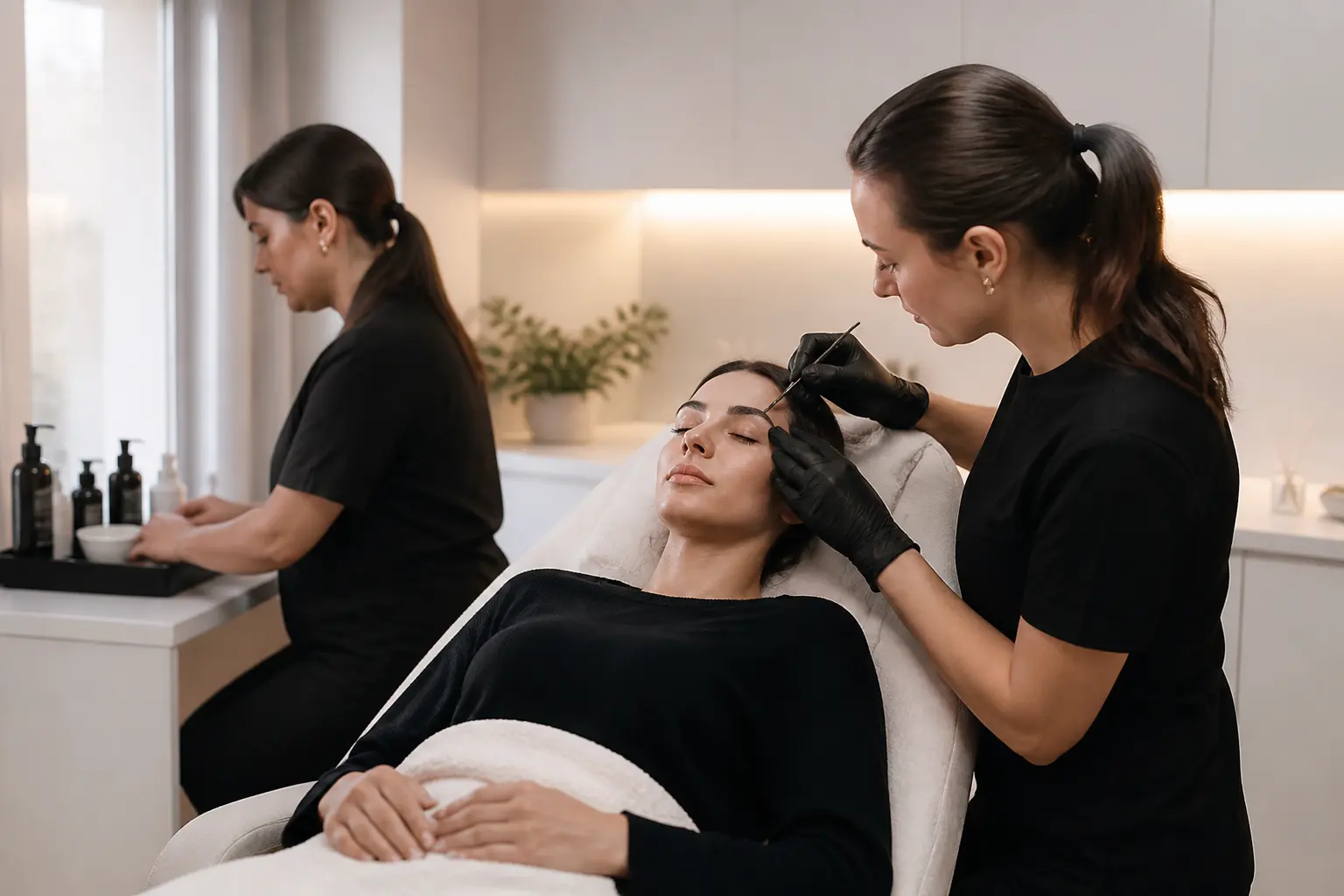 Supporting editorial photograph about three beauty treatments in one appointment