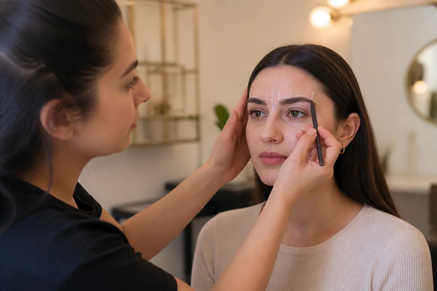 Supporting editorial photograph about one eyebrow higher than the other