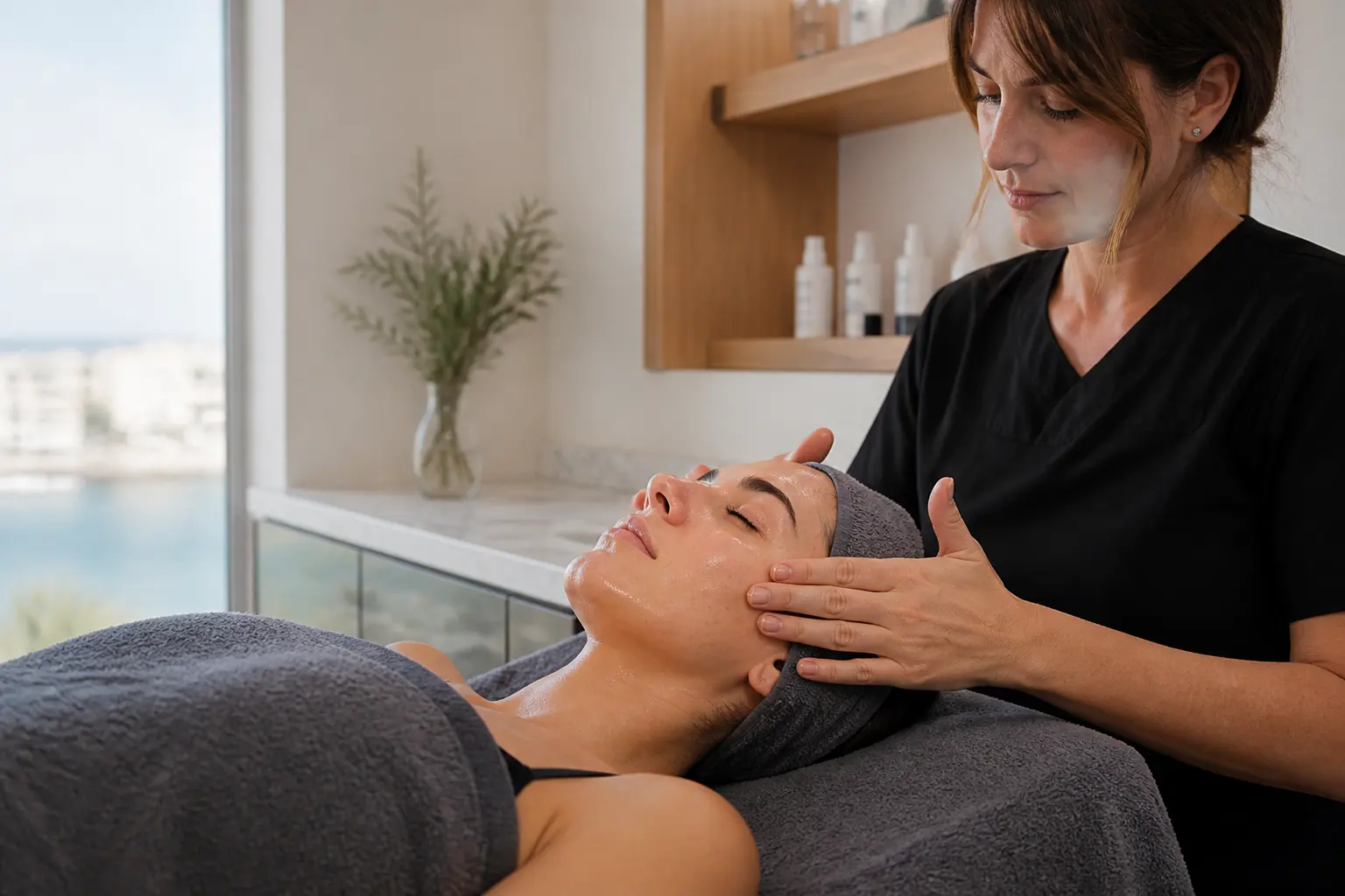 Editorial cover photograph about PDRN facial for dehydrated skin