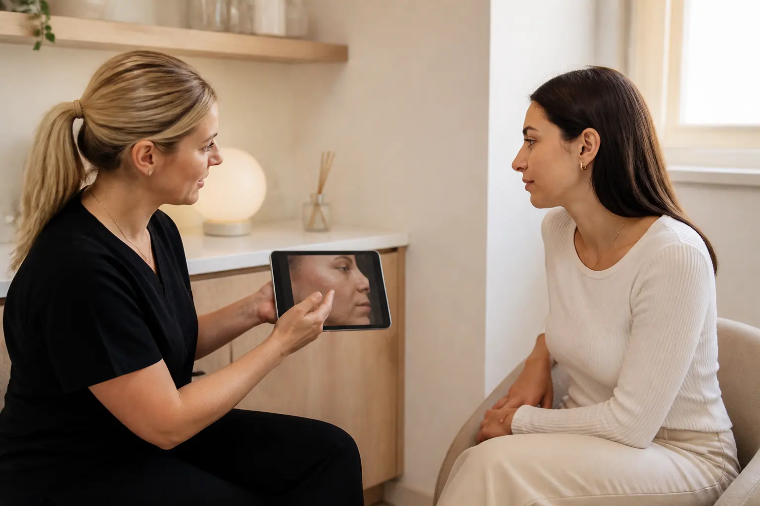 Supporting editorial photograph about PDRN facial course of sessions