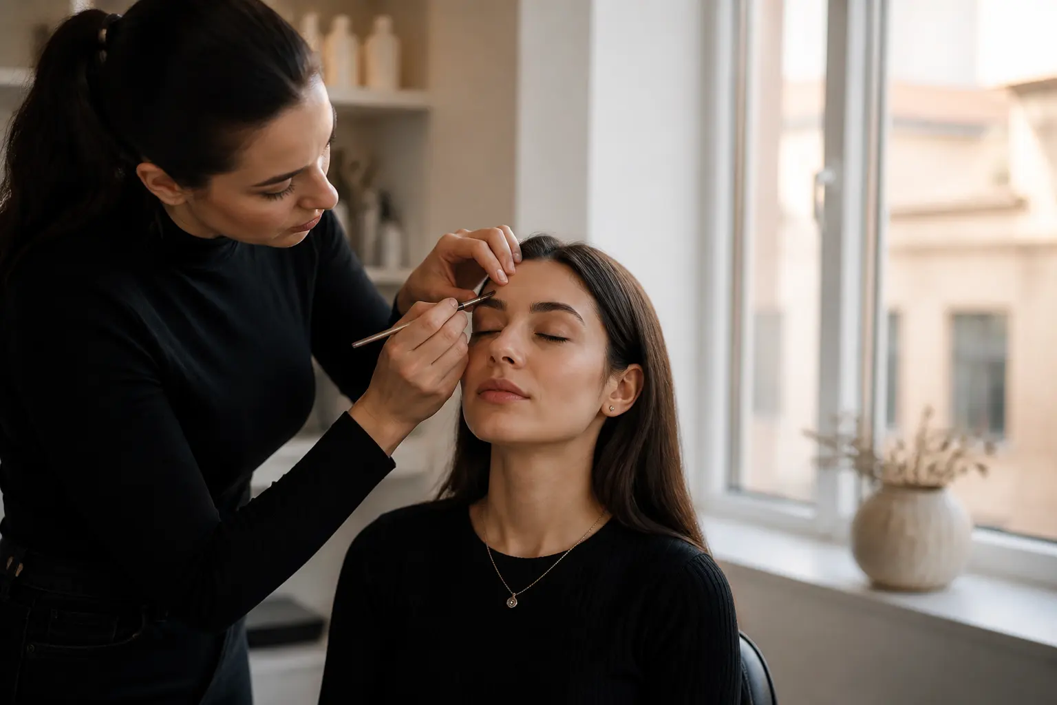 Editorial cover photograph about graduation photo-ready brows