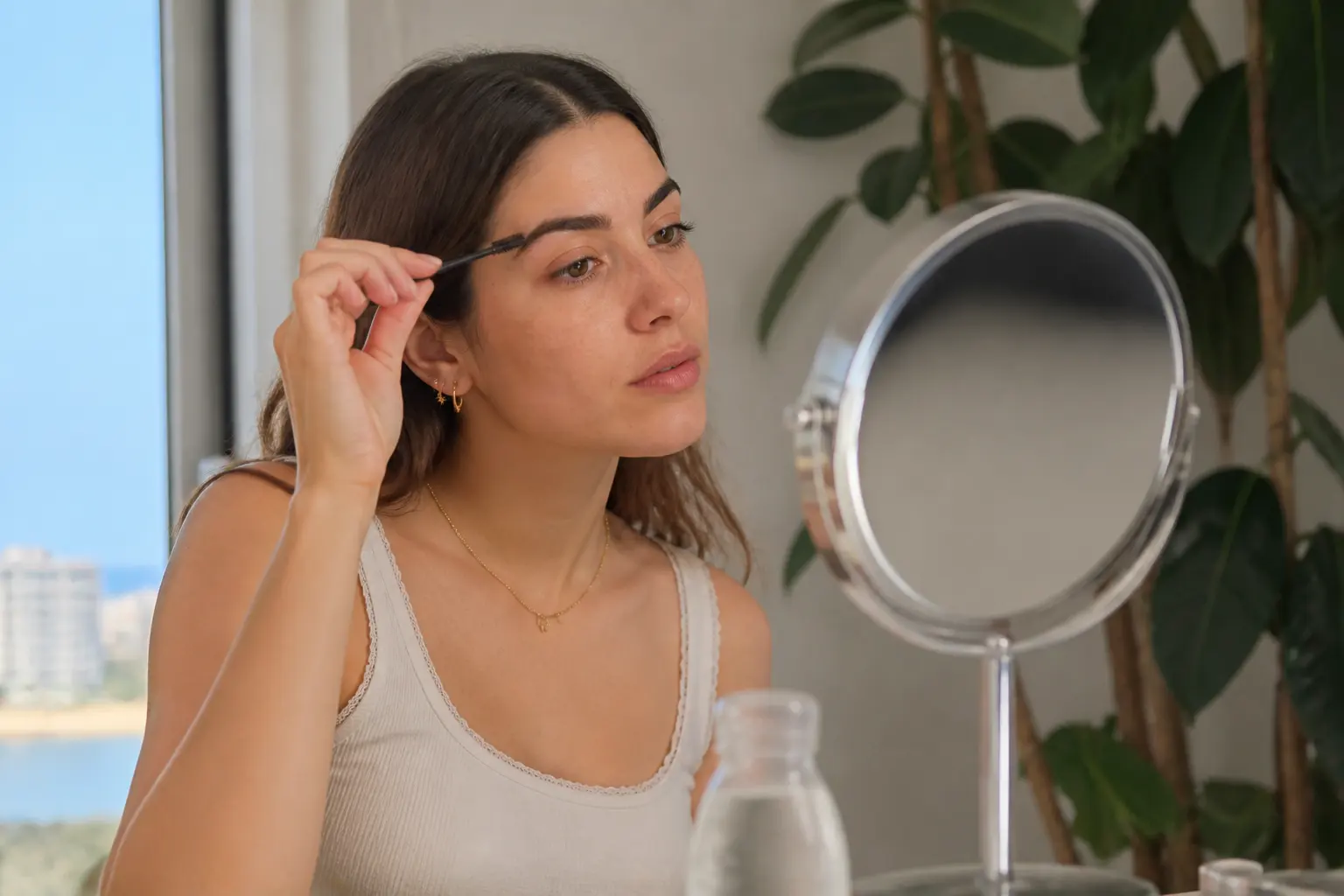 Supporting editorial photograph about seasonal eyebrow care in Malta