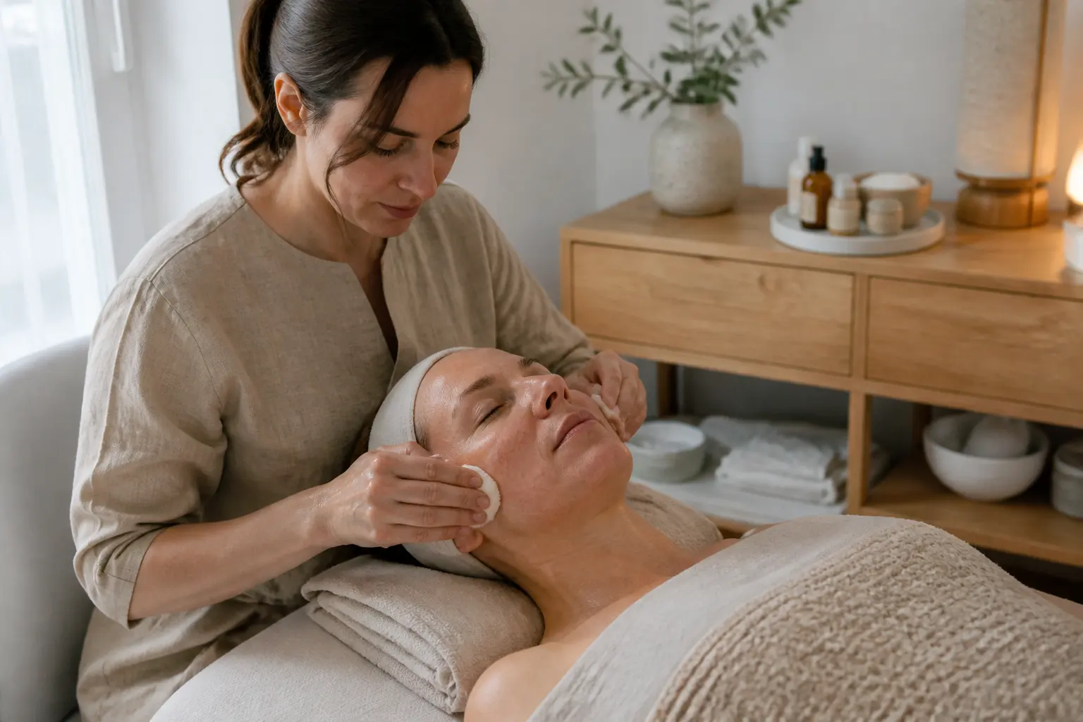 Supporting editorial photograph about sensitive skin facial