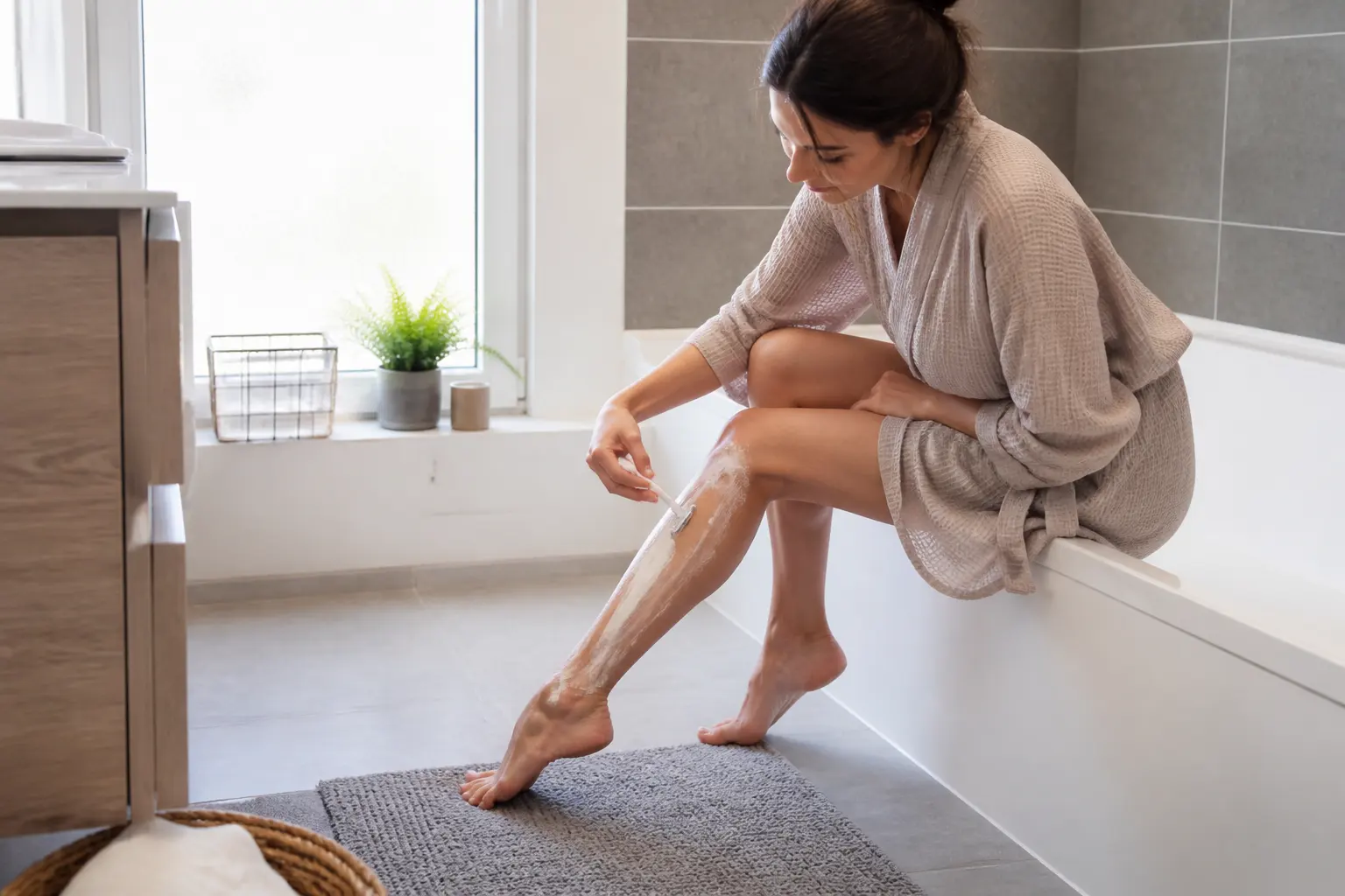 Supporting editorial photograph about shaving between laser hair removal sessions