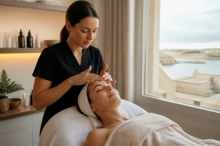 Editorial cover photograph about skin barrier facial treatment