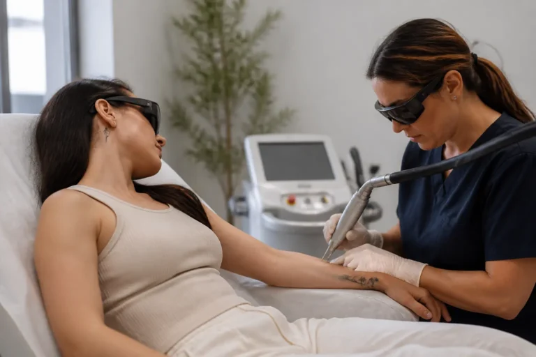 Editorial cover photograph about small tattoo removal