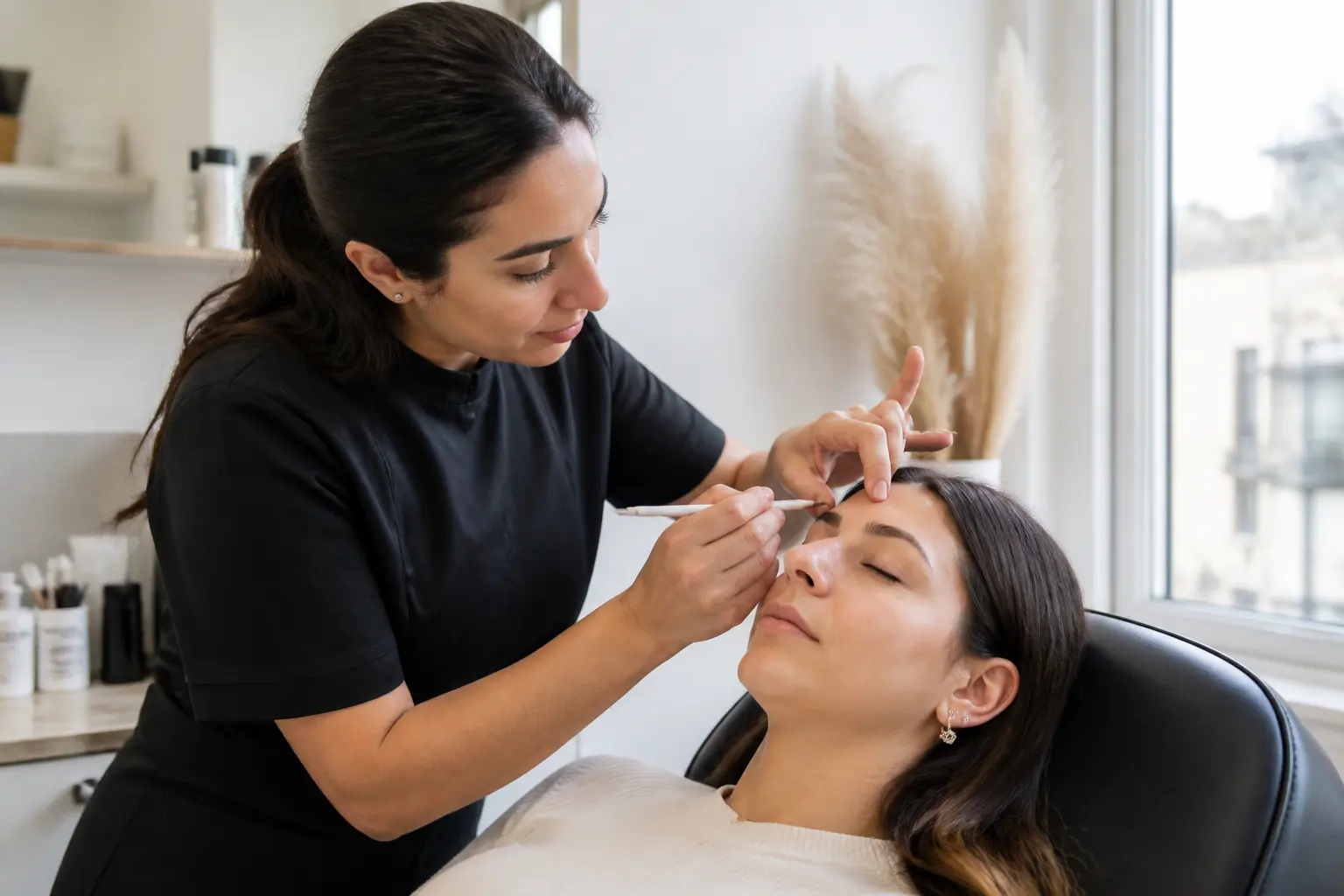 Editorial cover photograph about first brow appointment at a new salon