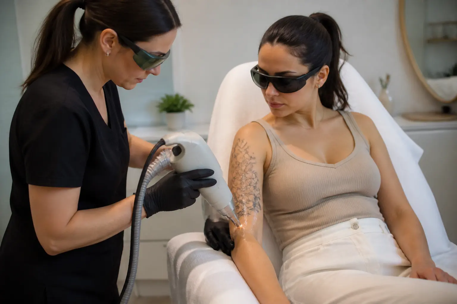 Supporting editorial photograph about tattoo removal pain management