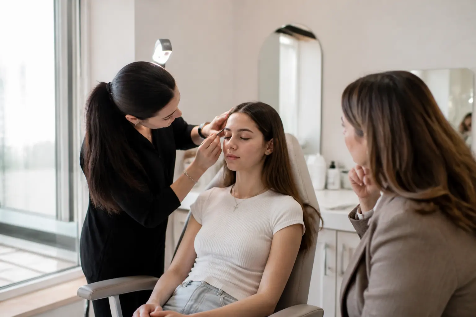 Supporting editorial photograph about teen eyebrow shaping