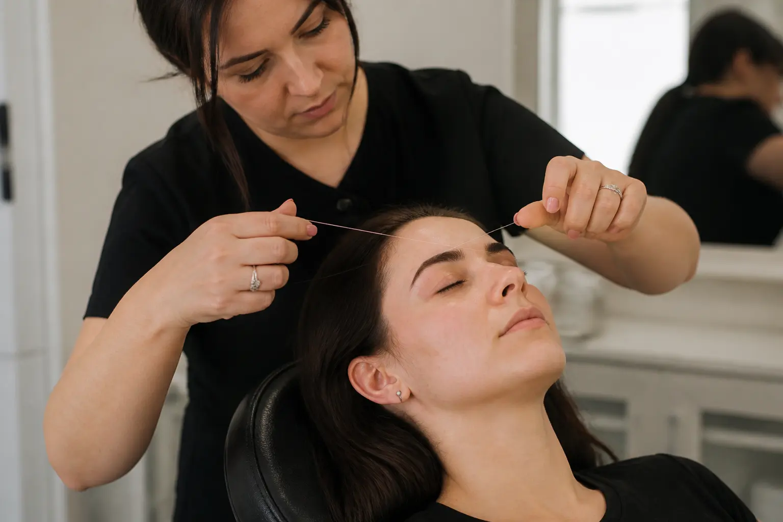 Supporting editorial photograph about threading around moles
