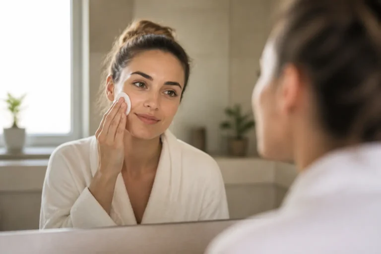 Editorial cover photograph about when to wash face after brow tint or henna