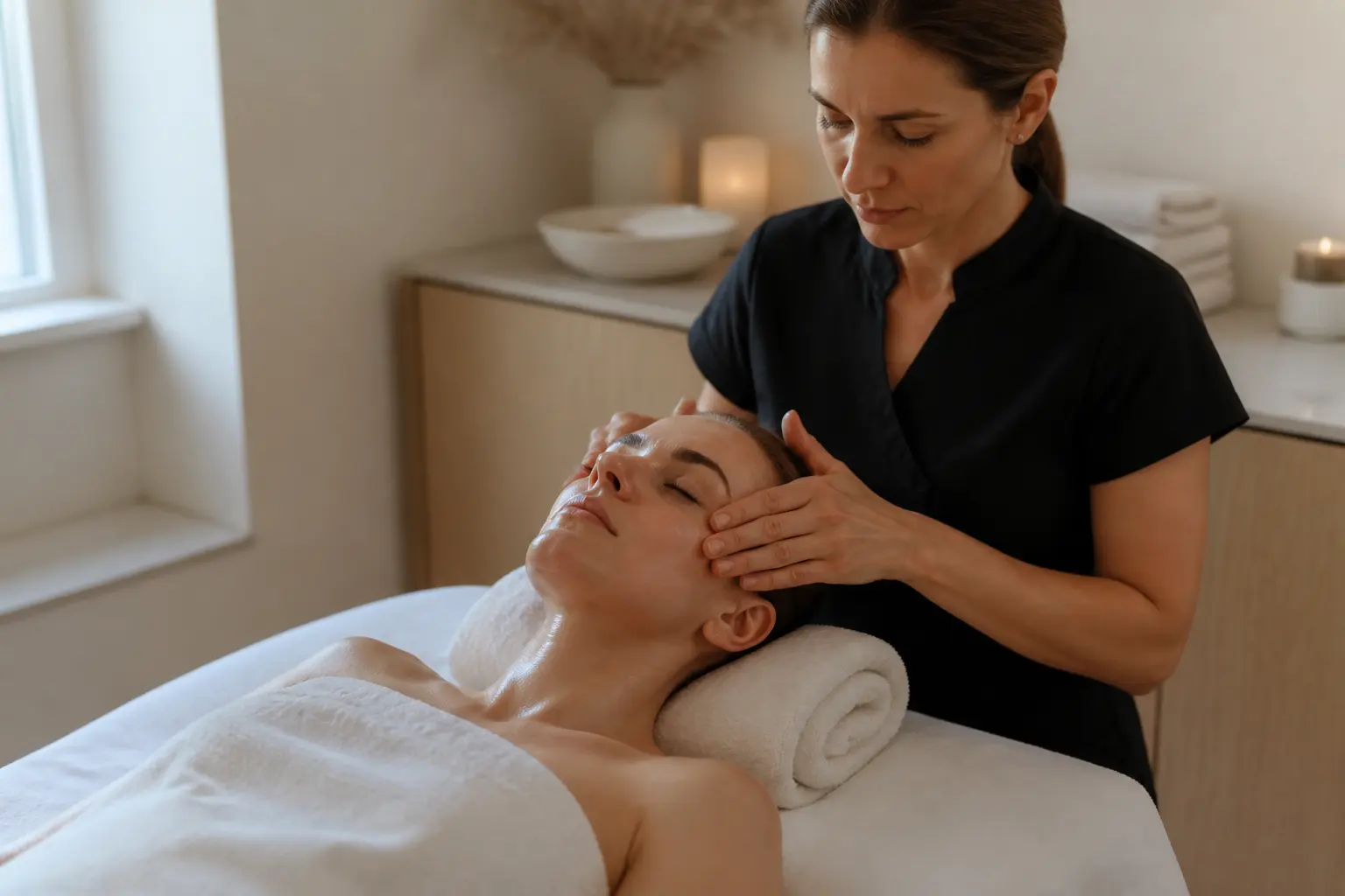 Editorial cover photograph about what does a PDRN facial feel like