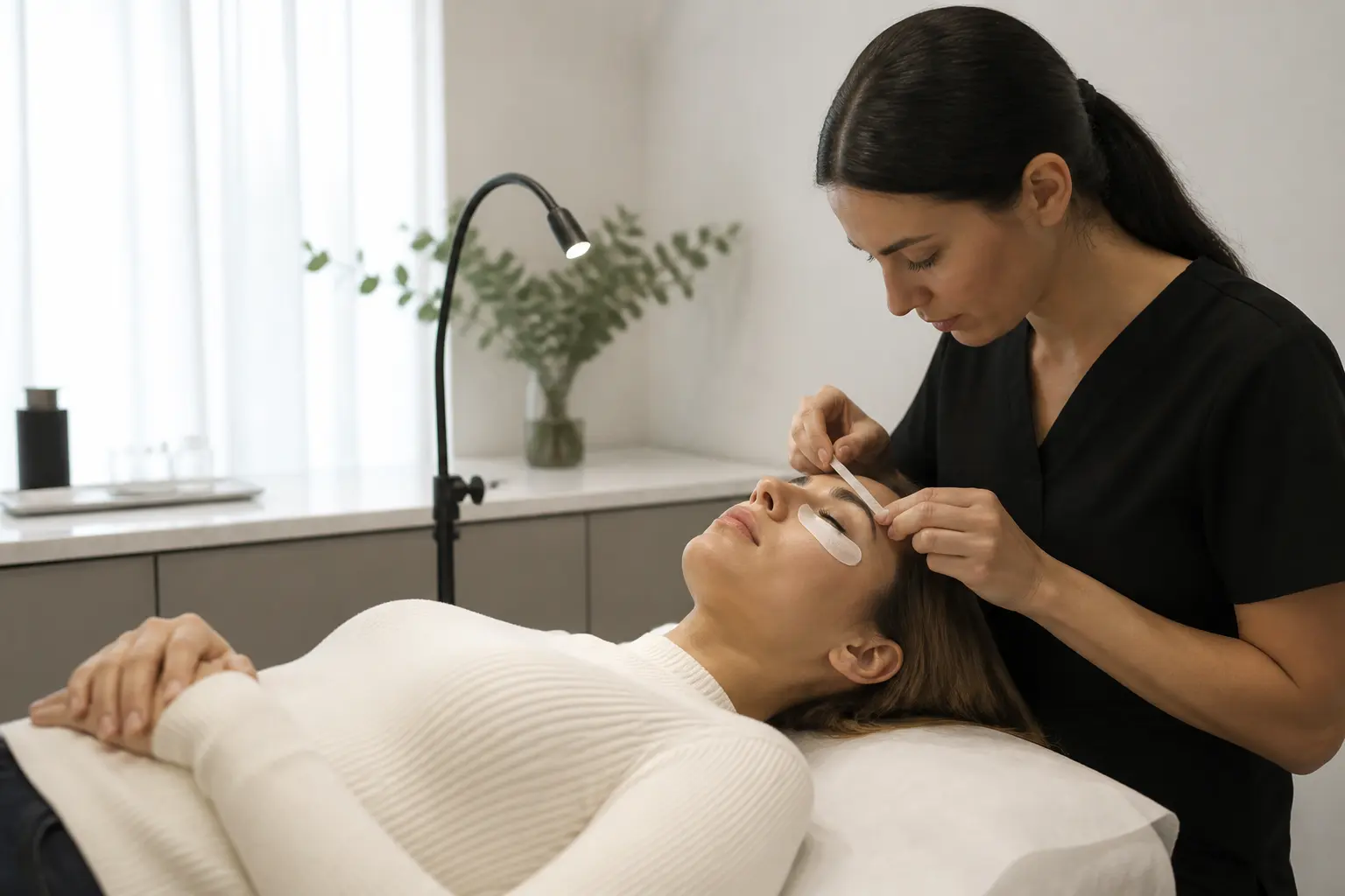 Supporting editorial photograph about what happens during a lash lift appointment