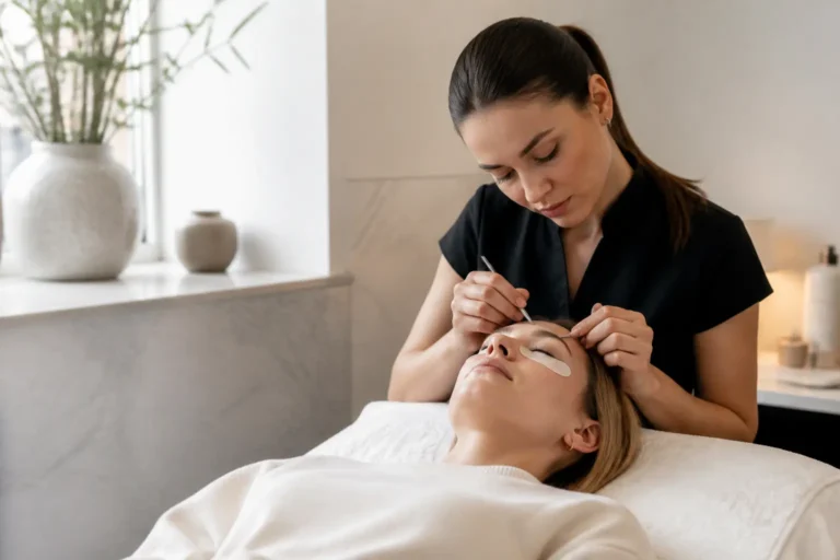 Editorial cover photograph about what is a lash lift