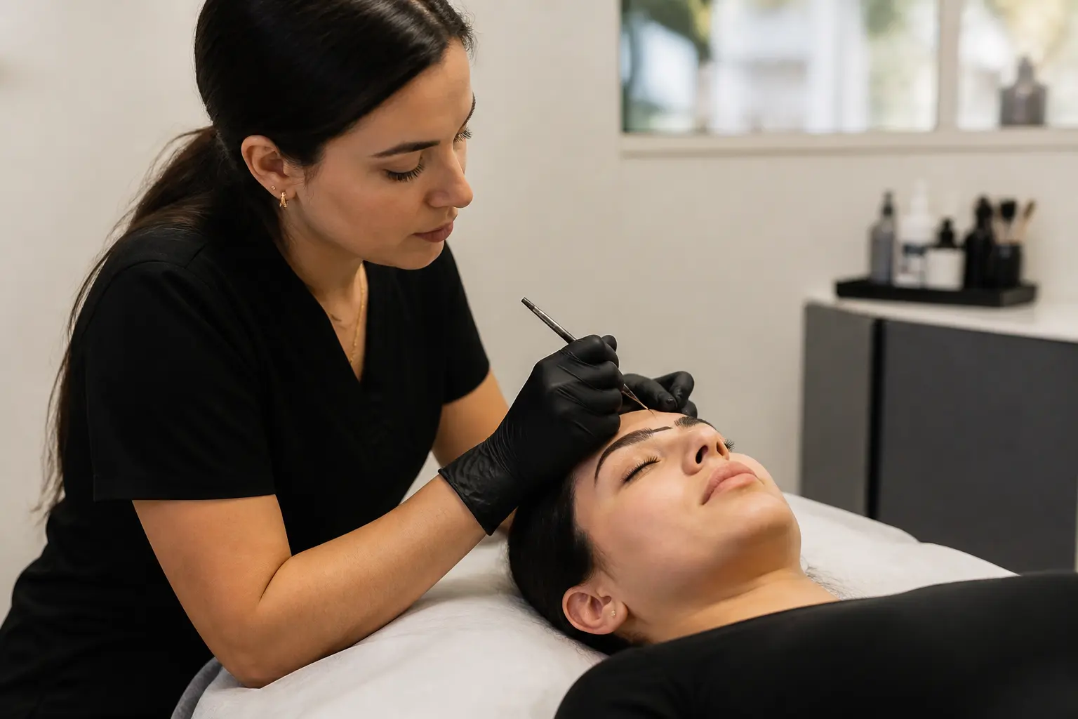Editorial cover photograph about what is microblading