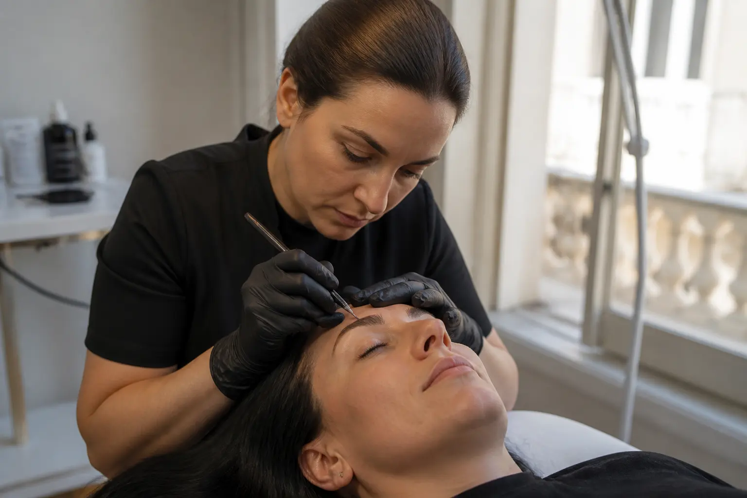 Supporting editorial photograph about what is microblading