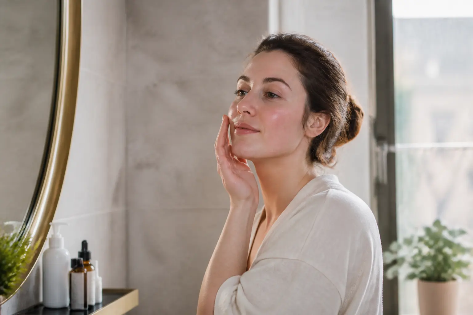 Supporting editorial photograph about what skin feels like after dermaplaning