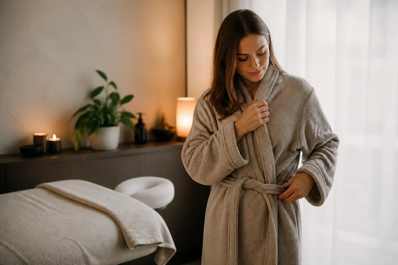 Editorial cover photograph about what to wear to a massage appointment