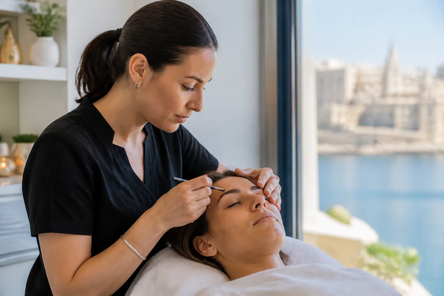 Editorial cover photograph about senior brow specialist Malta