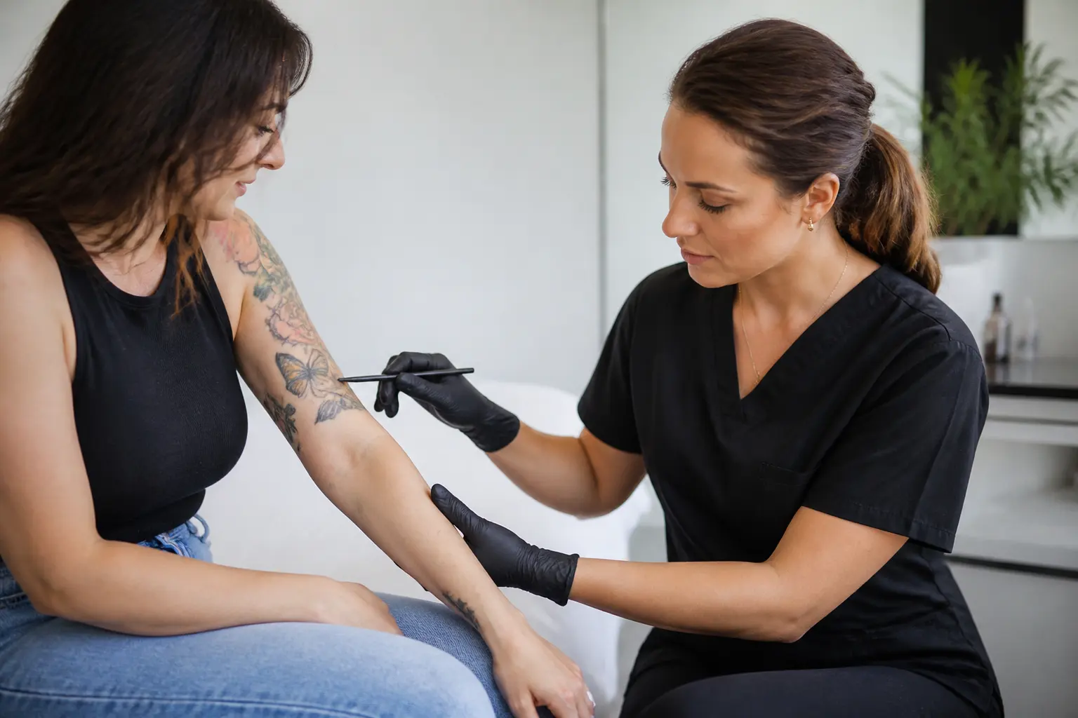 Editorial cover photograph about which tattoo colours fade fastest under laser