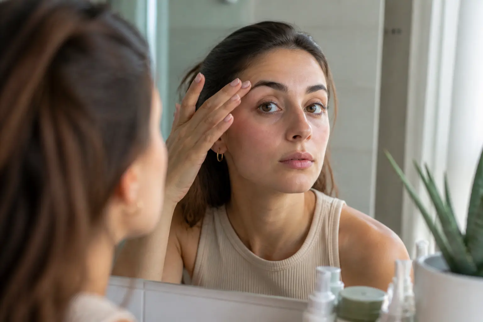 Supporting editorial photograph about why eyebrow hairs grow at different speeds