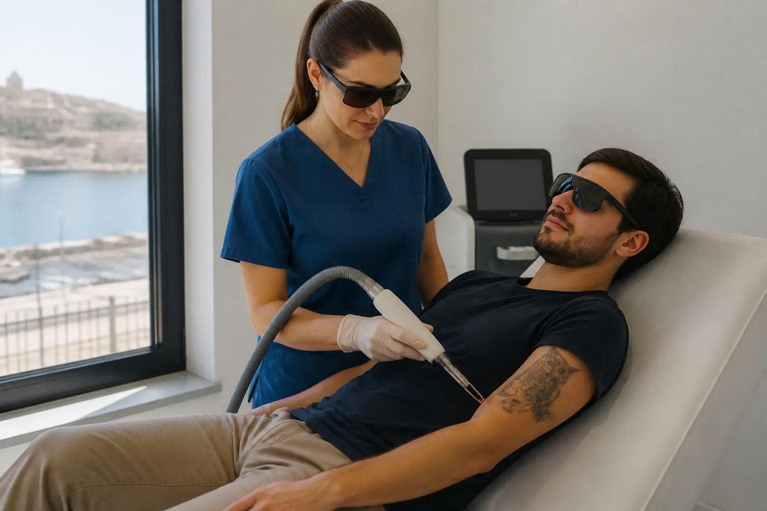 Editorial cover photograph about laser tattoo removal session spacing