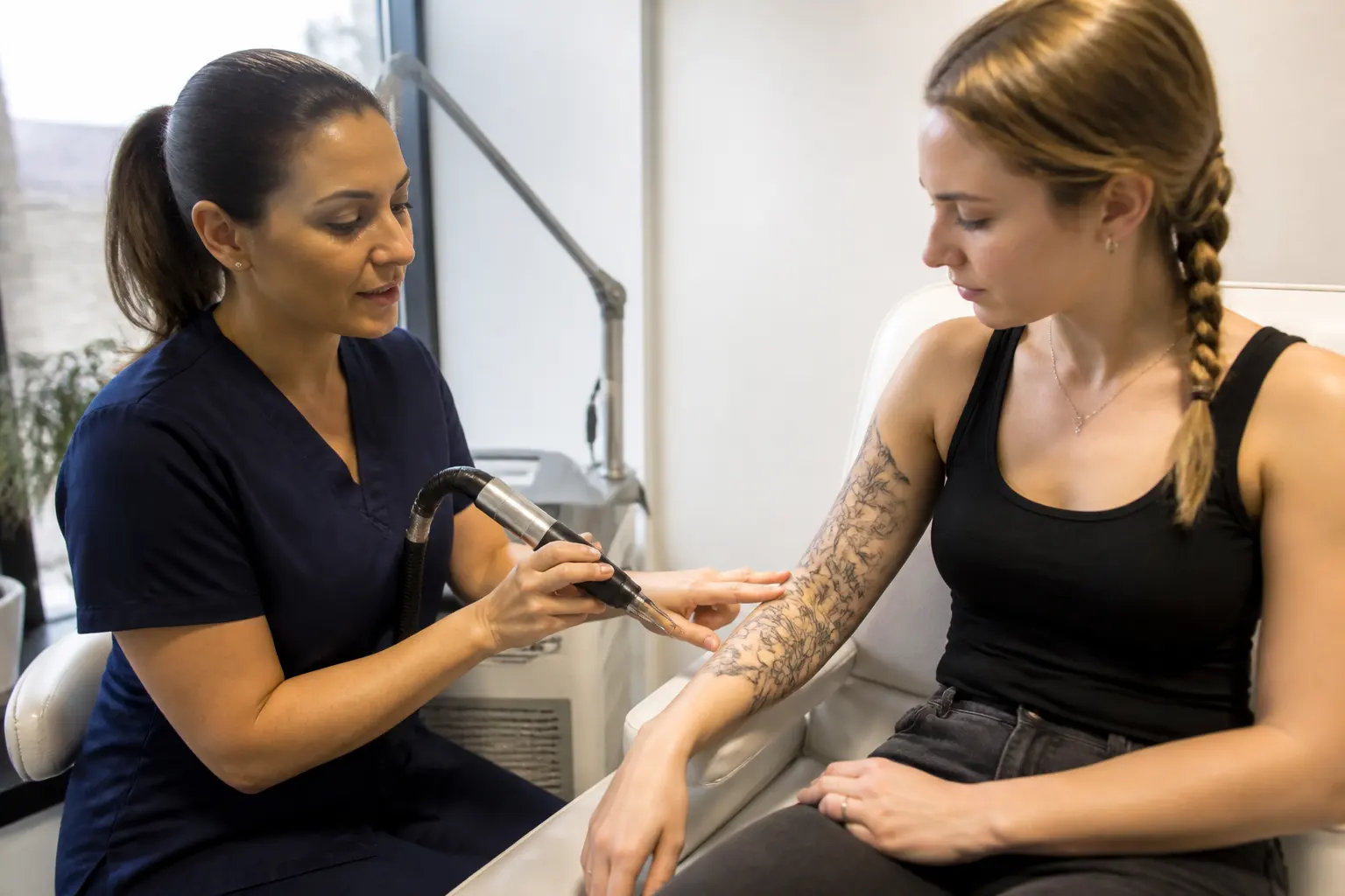 Supporting editorial photograph about laser tattoo removal session spacing