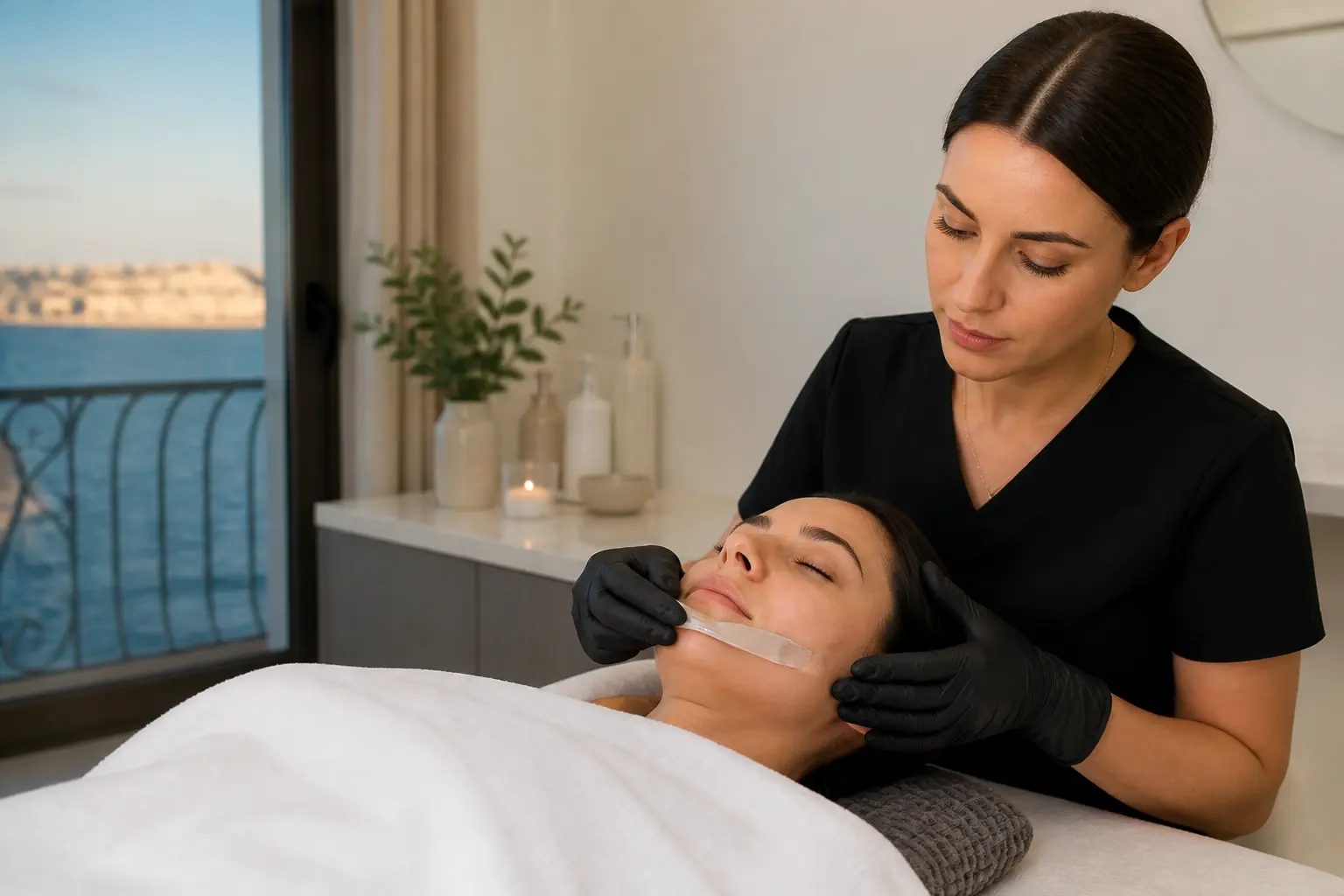 Editorial cover photograph about winter dermaplaning Malta