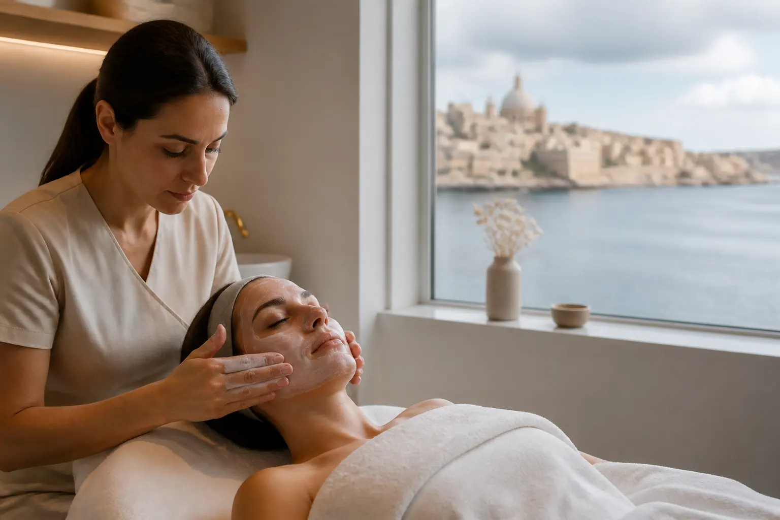 Supporting editorial photograph about winter facials in Malta