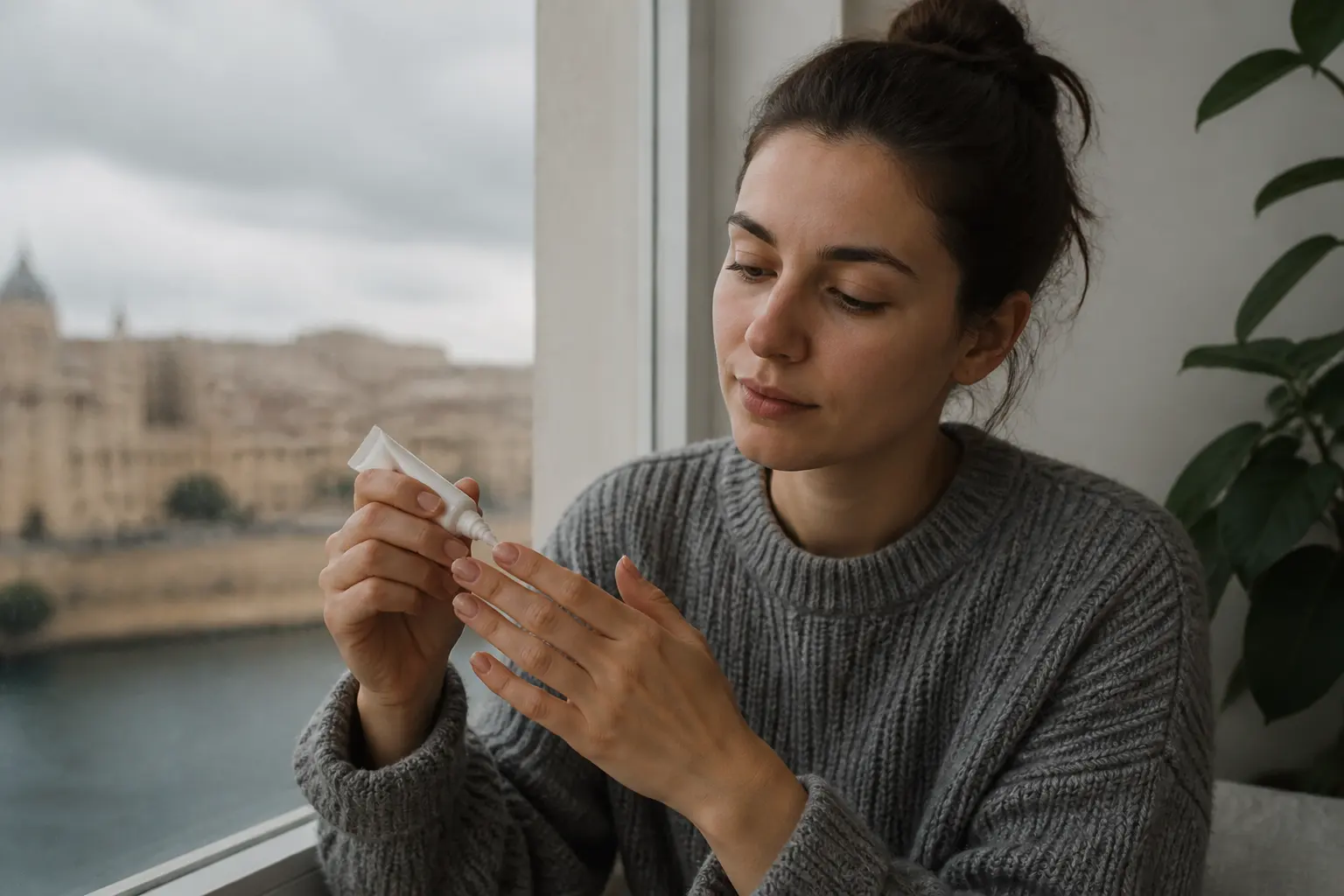 Supporting editorial photograph about winter nail care for dry brittle nails